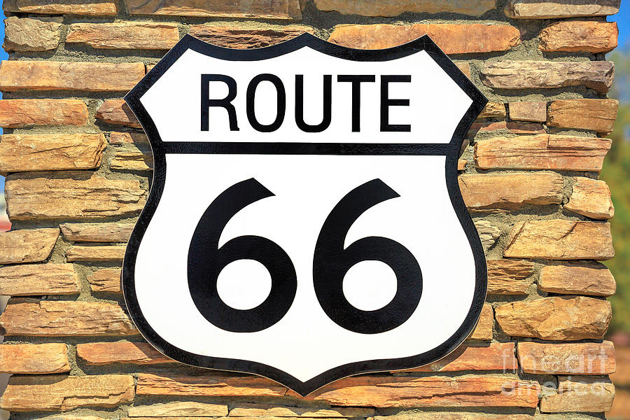 Route 66 vintage background #1 Photograph by Benny Marty