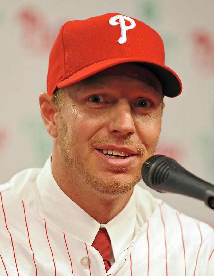 Roy Halladay Press Conference Photograph by Drew Hallowell