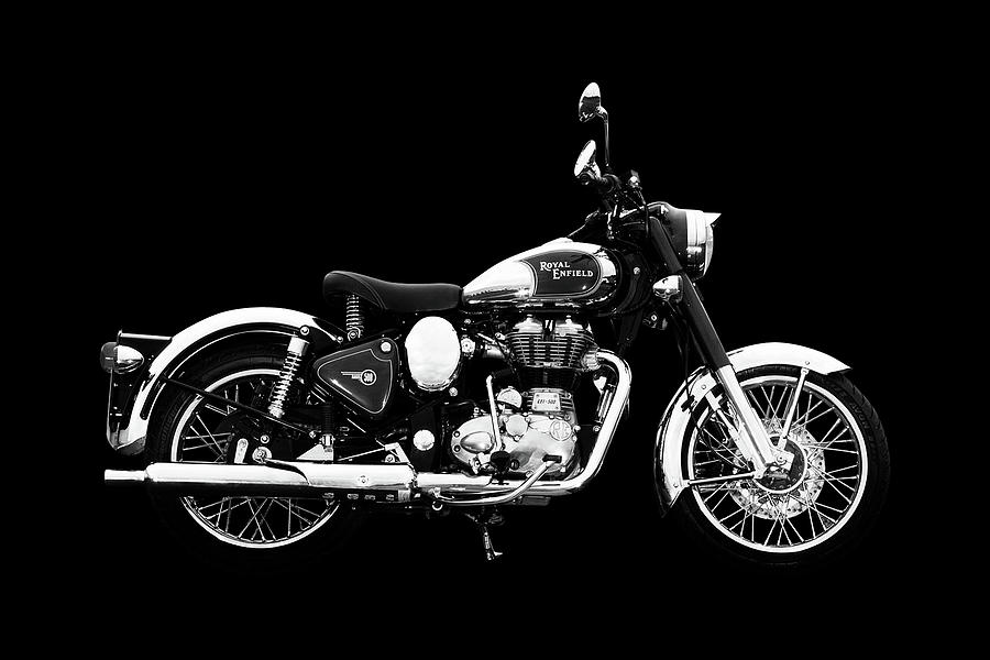 Royal enfield black and white hot sale