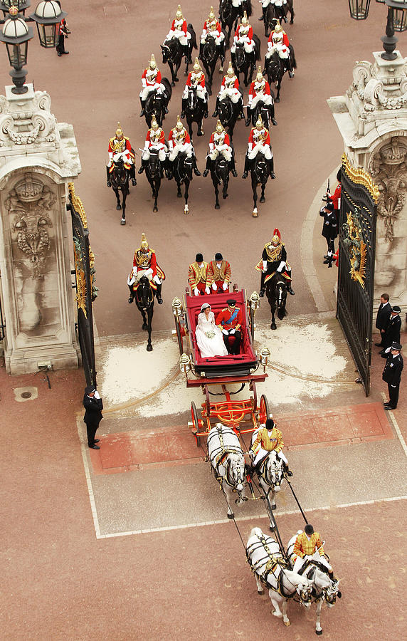 Royal Wedding - The Newlyweds Greet #1 Photograph by Oli Scarff