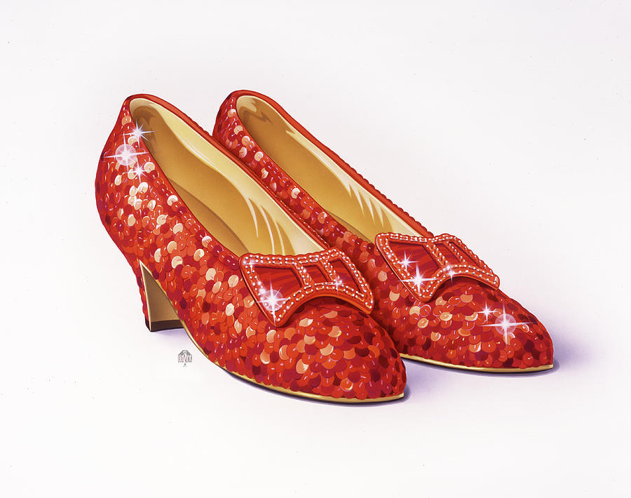 Ruby Slippers The Wizard of Oz Painting by Garth Glazier