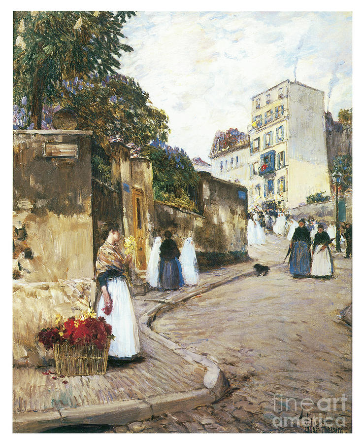 Rue Montmartre by CHILDE HASSAM Rue Montmartre by CHILDE HASSAM