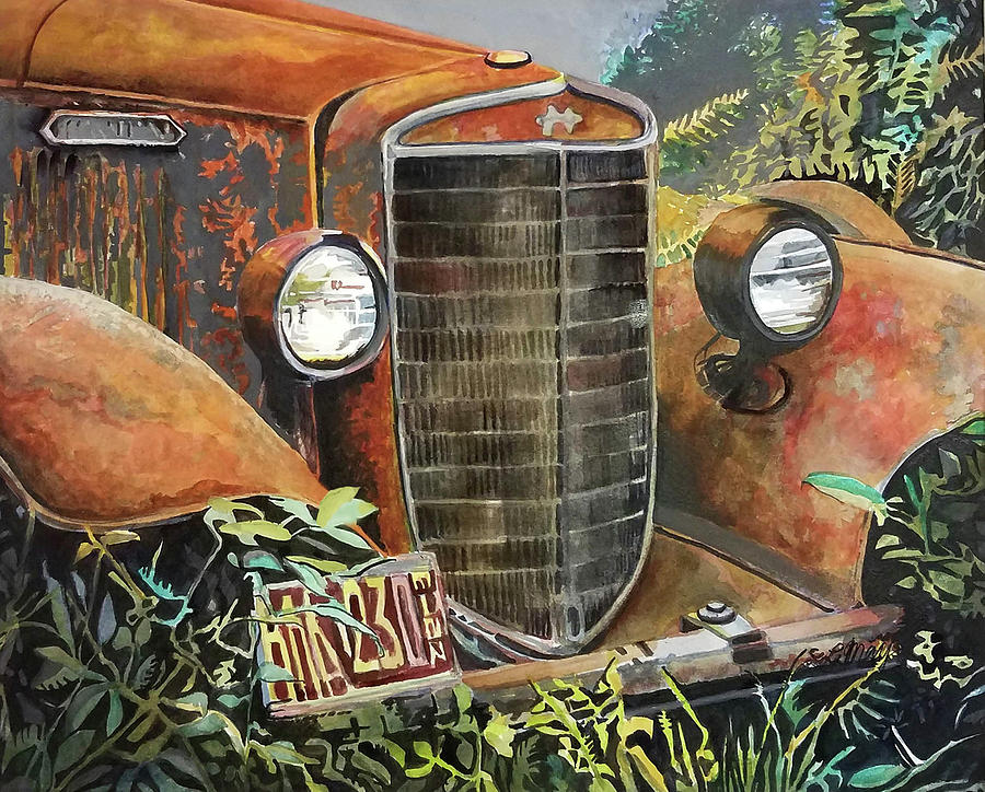 Rust Bucket Painting by Lucy LeMay