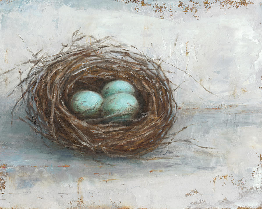 Bird Painting - Rustic Bird Nest I #1 by Ethan Harper
