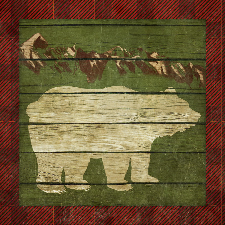Nature Painting - Rustic Nature On Plaid I #1 by Andi Metz