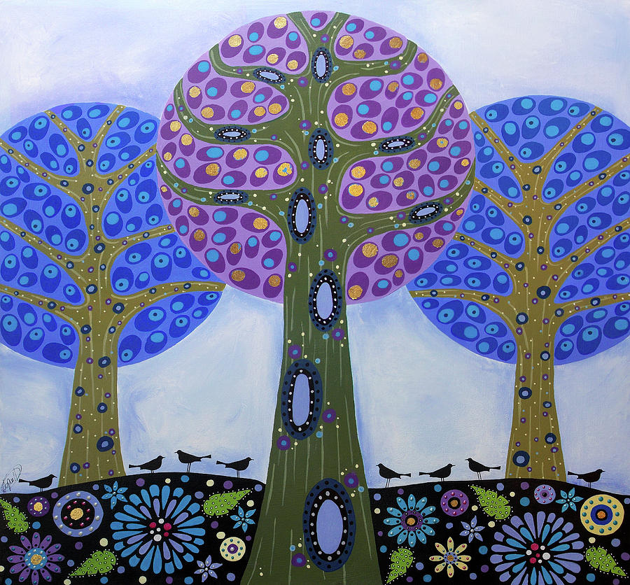 Tree Painting - Rutherford Grove #1 by Lynn Hughes