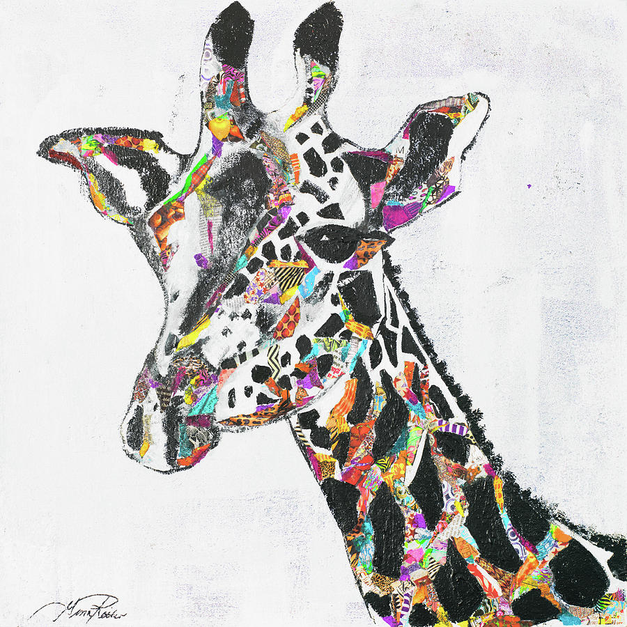 Zebra Mixed Media - Safari Collage II #1 by Gina Ritter