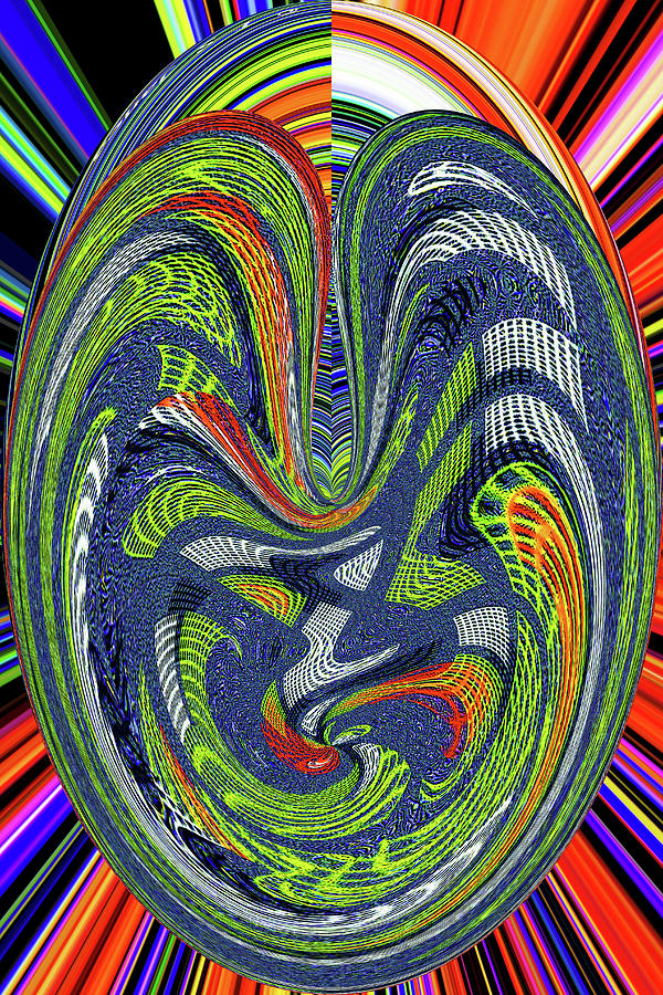 Saguaro Flowers Abstract 3941e3b #1 Digital Art by Tom Janca