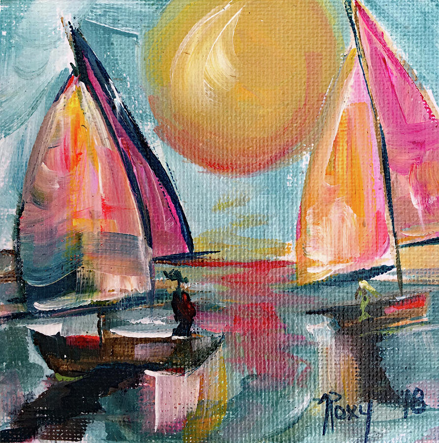 Sail away with me #1 Painting by Roxy Rich
