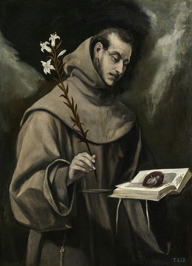 Saint Anthony of Padua #1 Painting by El Greco - Fine Art America