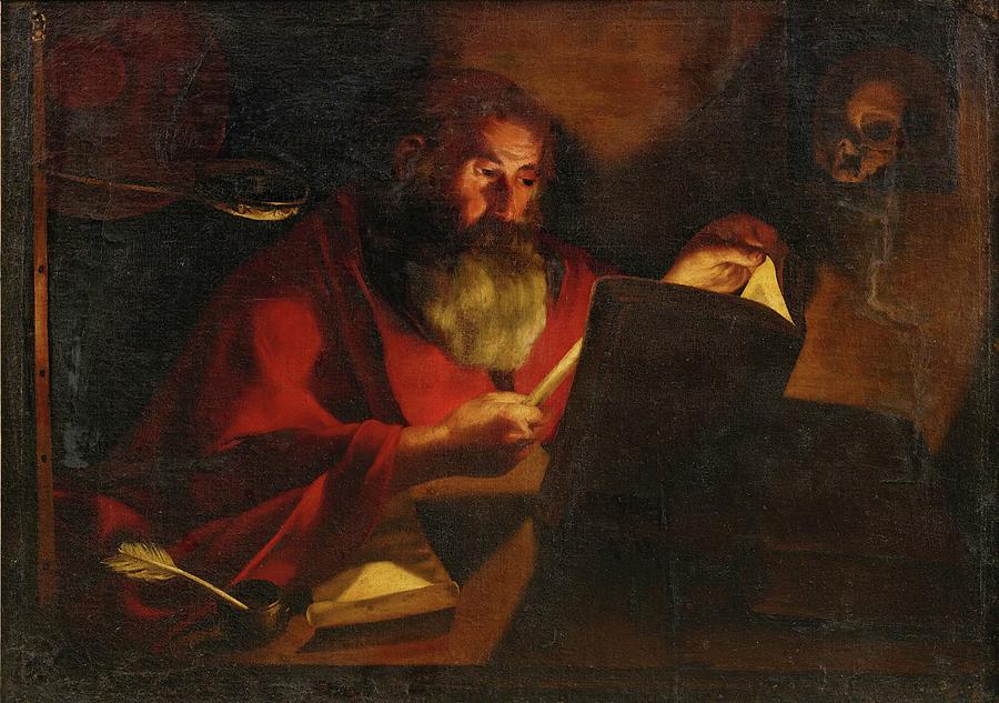 Saint Jerome Painting by Follower Of Gerrit Van Honthorst | Fine Art ...