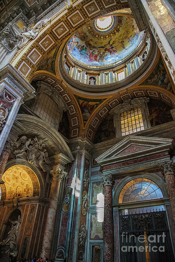 Saint Peters Basilica Rome Interior #1 Photograph by Wayne Moran