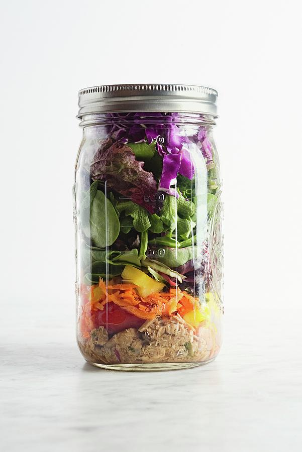 Salad In A Jar #1 Photograph by Fred + Elliott  Photography