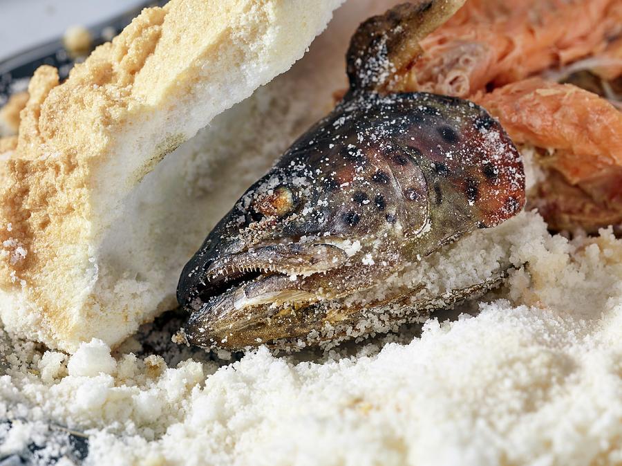 Salmon Trout In Salt Crust #1 Photograph by Volker Dautzenberg