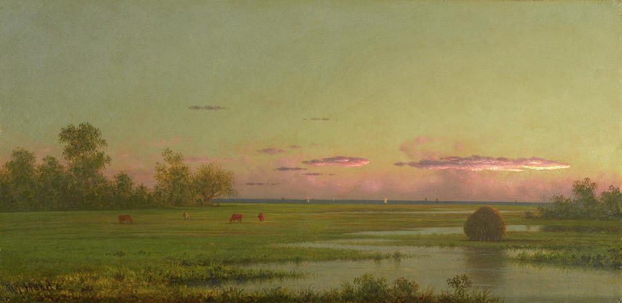 Salt Marsh at Southport, Connecticut #1 Painting by Martin Johnson ...