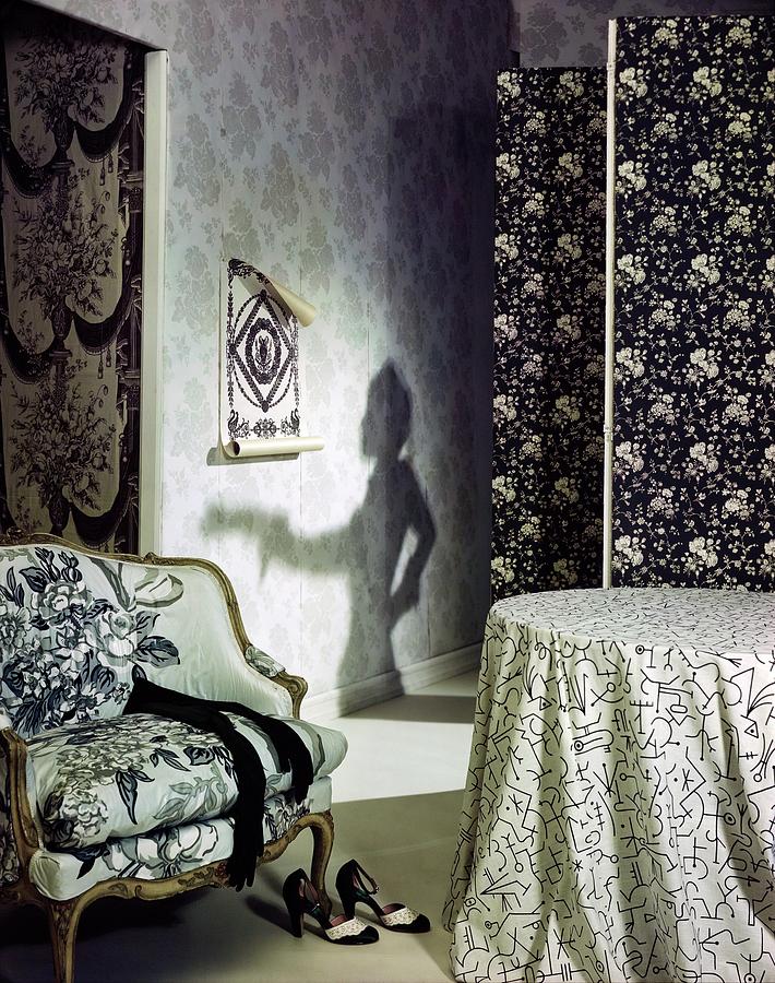 Samples Of Black And White Textiles #1 Photograph by Horst P. Horst