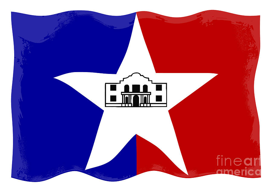 San Antonio City Flag Digital Art by Bigalbaloo Stock - Fine Art America