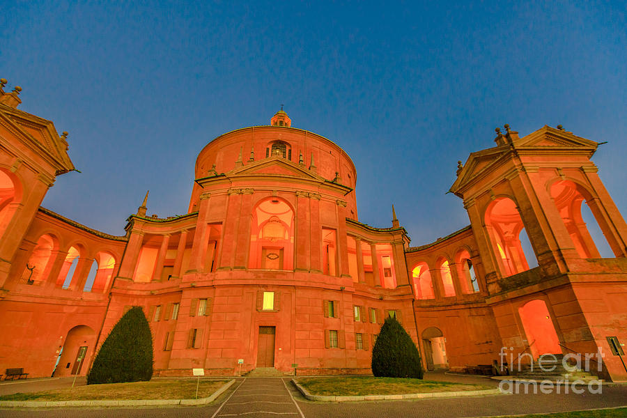 San Luca Sanctuary night #1 Photograph by Benny Marty