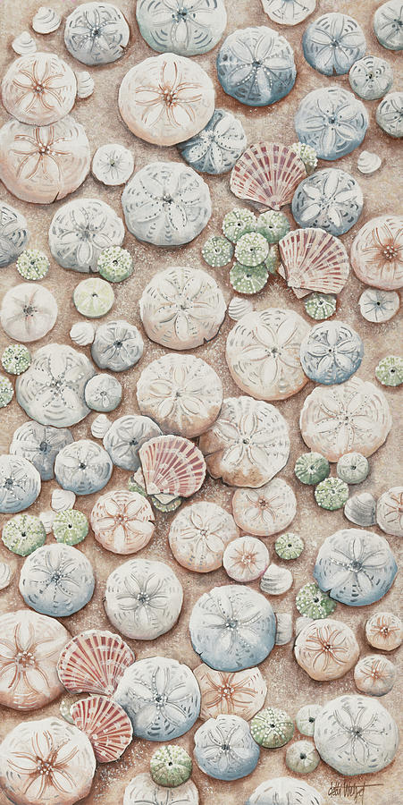 Shell Painting - Sand Dollars #1 by Debbi Wetzel