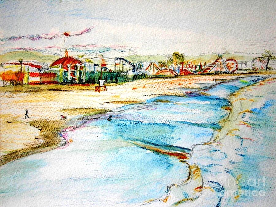 Beach Painting - Santa Cruz Boardwalk #2 by Lynn Rogers