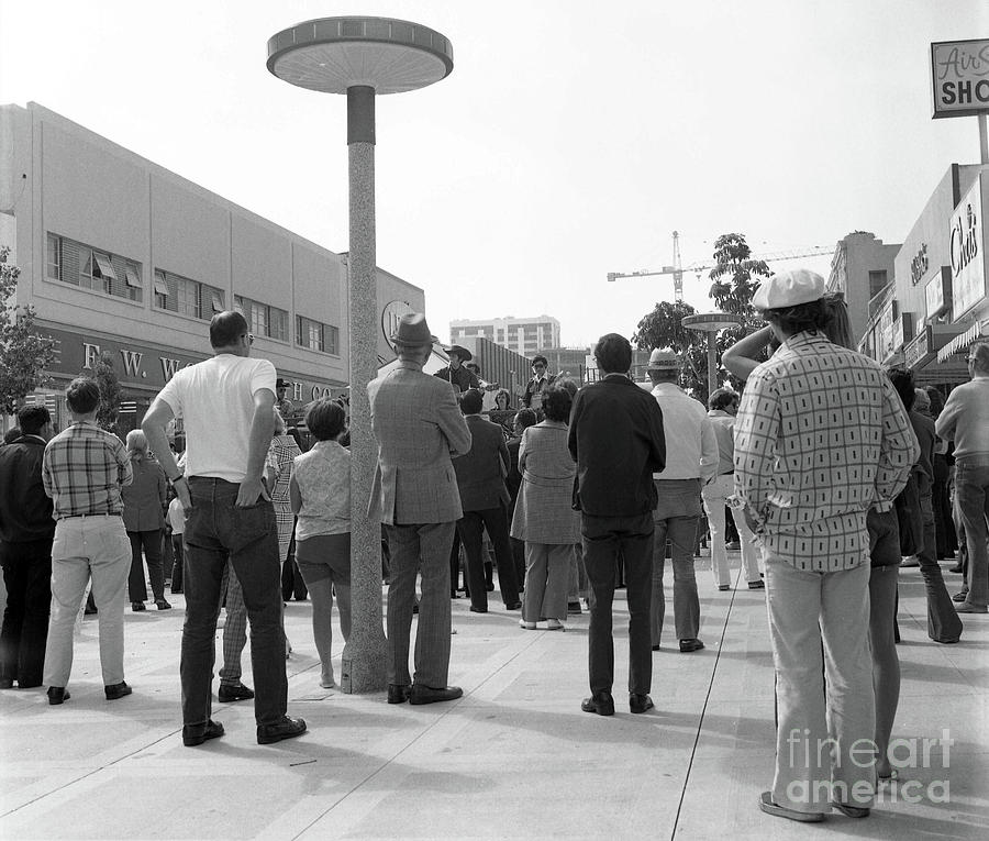 Santa Monica Mall - circa 1974 #1 Photograph by Doc Braham