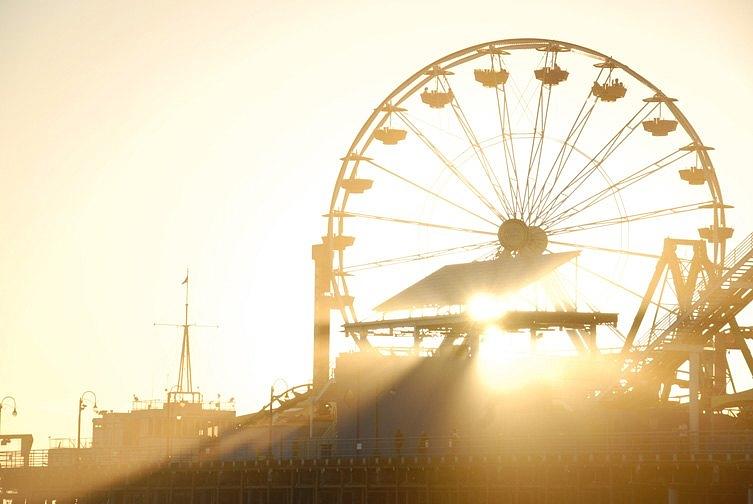 Santa Monica Pier With Waves Photograph by Stephen Albanese Santa Monica Pier With Waves Photograph by Stephen Albanese