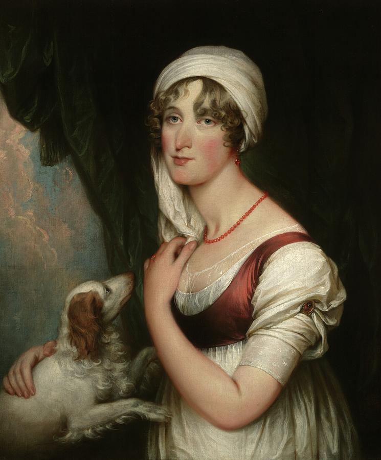 Sarah Trumbull With A Spaniel Painting by John Trumbull Sarah Trumbull With A Spaniel Painting by John Trumbull