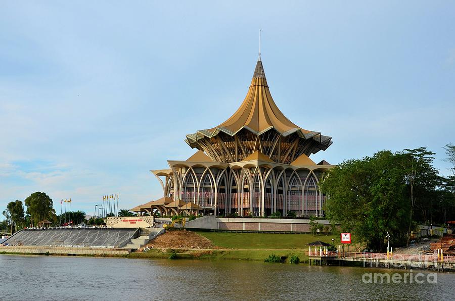 Sarawak state legislative parliamentary assembly building Kuching Malaysia #2 Photograph by Imran Ahmed