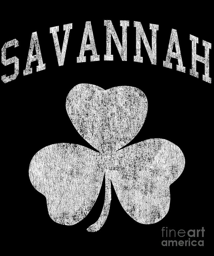 Savannah Georgia Irish Shamrock #1 Digital Art by Flippin Sweet Gear