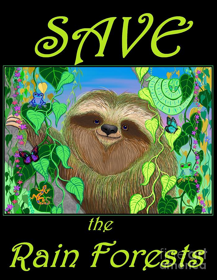 Save The Rain Forests Digital Art