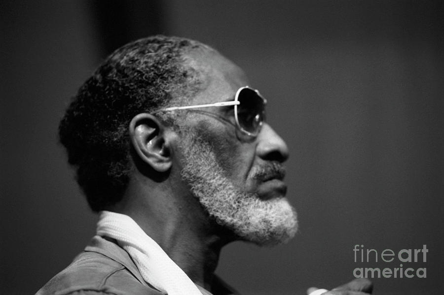 Black And White Photograph - Saxophonist Sonny Rollins At Nola #1 by The Estate Of David Gahr
