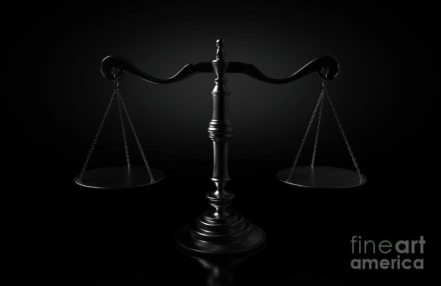 Scale Digital Art - Scales Of Justice Dramatic #1 by Allan Swart