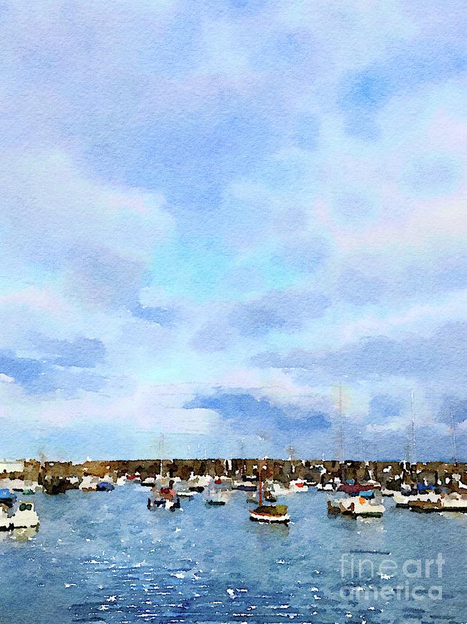 Scarborough Harbour, Yorkshire Coast Painting