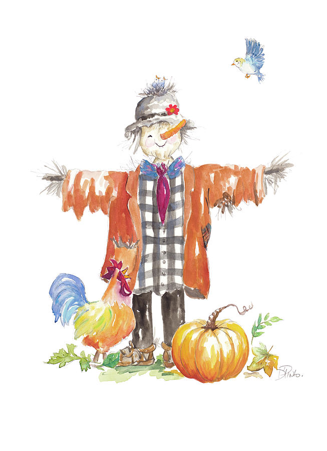 Holiday Mixed Media - Scarecrow #1 by Patricia Pinto