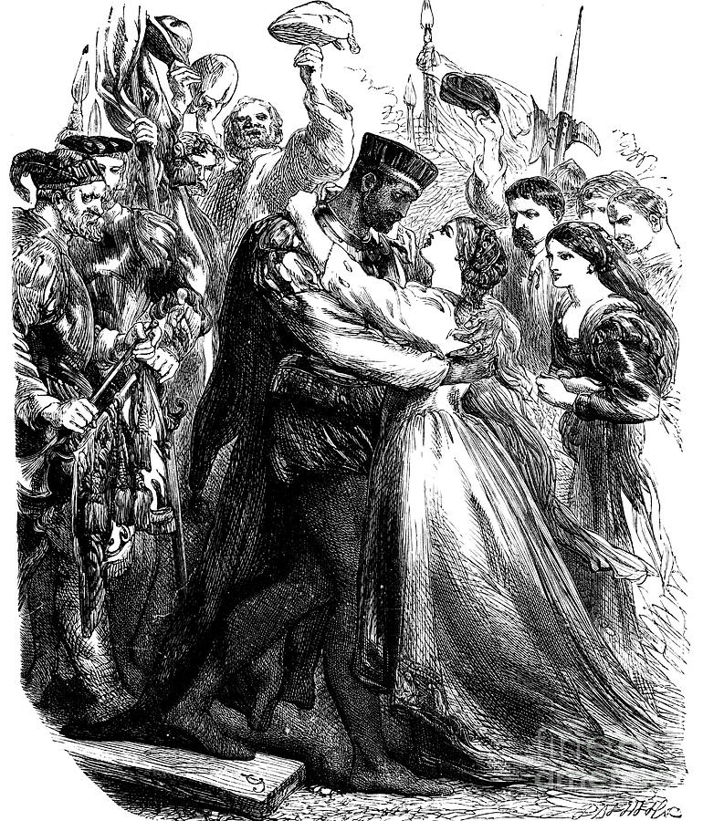 Scene From Shakespeares Othello, 19th #1 Drawing by Print Collector