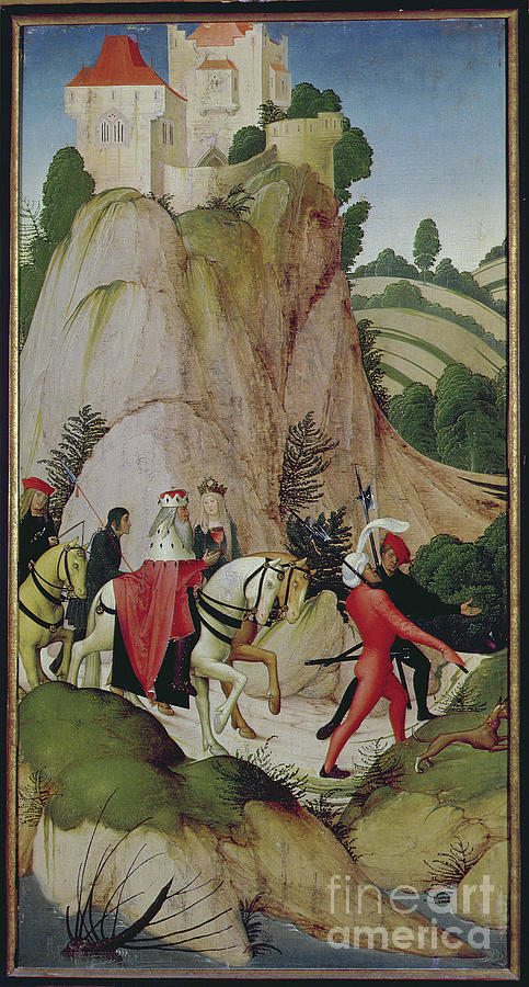 Scene From The Legend Of St. Leopold, 1505 Painting by Rueland Frueauf