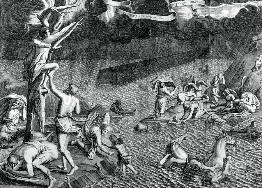 Scene Of The Deluge, 1675. Artist #1 Drawing by Print Collector