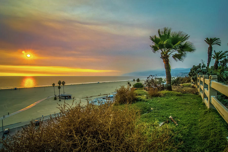 Scenes Around Santa Monica California At Sunset On Pacific Ocean #1 Photograph by Alex Grichenko