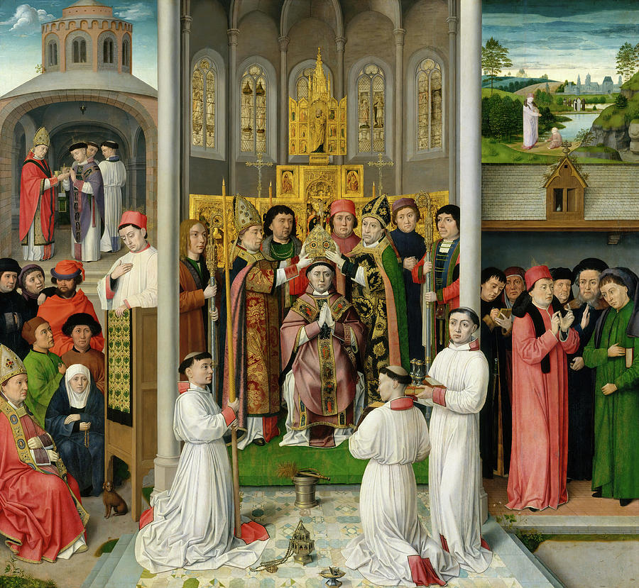 Scenes from the Life of Saint Augustine of Hippo. #1 Painting by Master of Saint Augustine