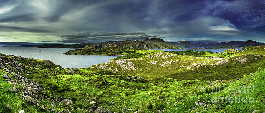 Scenic Coastal Landscape With Remote Village Around Loch Torridon And Loch Shieldaig In Scotland Photograph by Andreas Berthold
