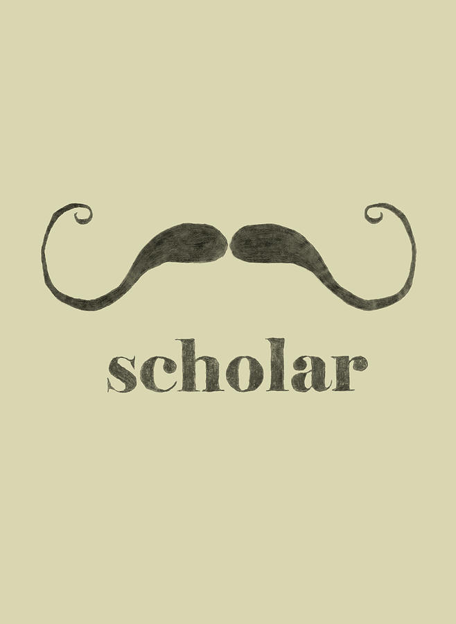 Mustache Painting - Scholar #1 by Jason Johnson