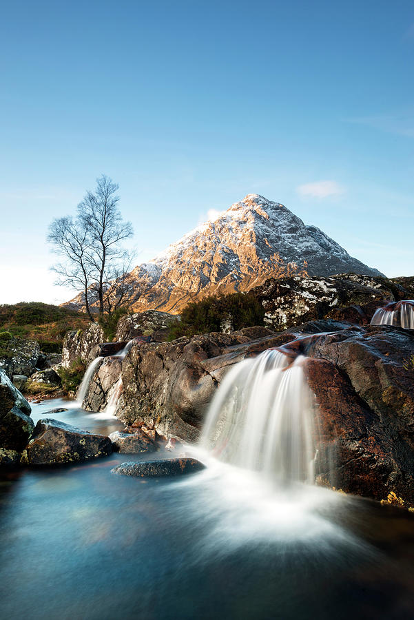 Scotland, Glencoe, Coupall Falls #1 Digital Art by Jordan Banks