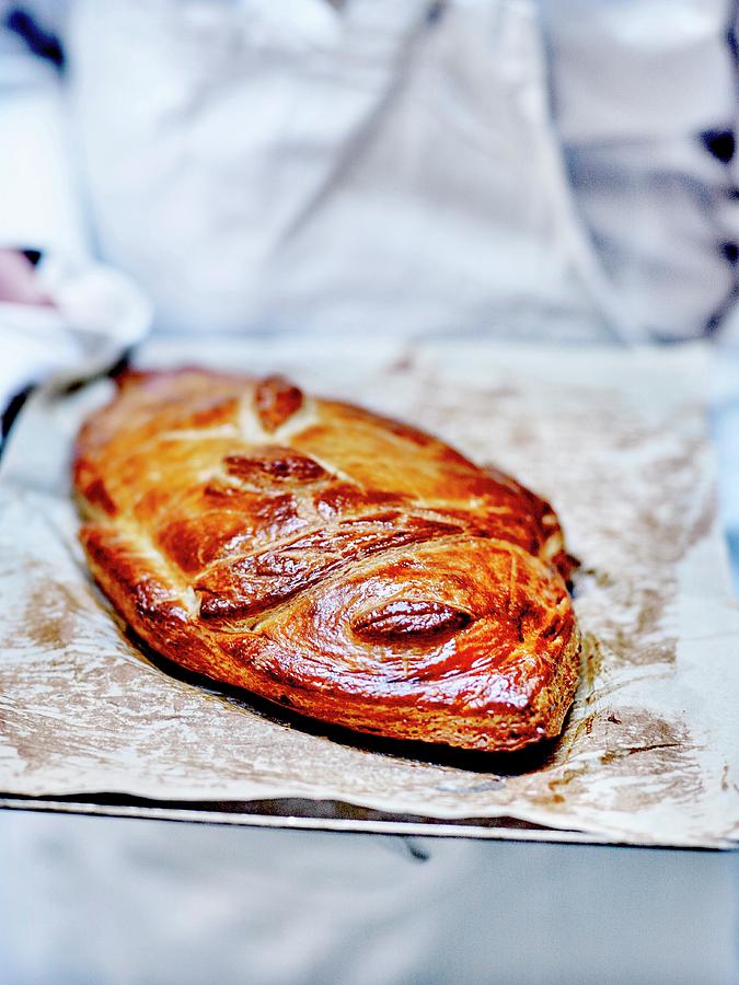 Sea Bass And Scallop Mousseline, Pistachios And Tarragon Wrapped In Puff Pastry #1 Photograph by Amiel