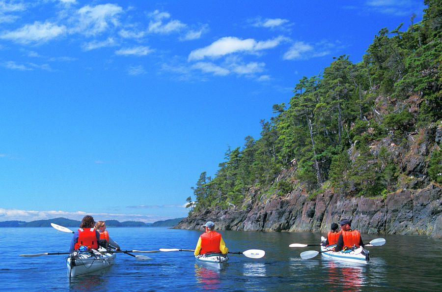 Summer Digital Art - Sea Kayaking, Inside Passage, Canada #1 by Heeb Photos