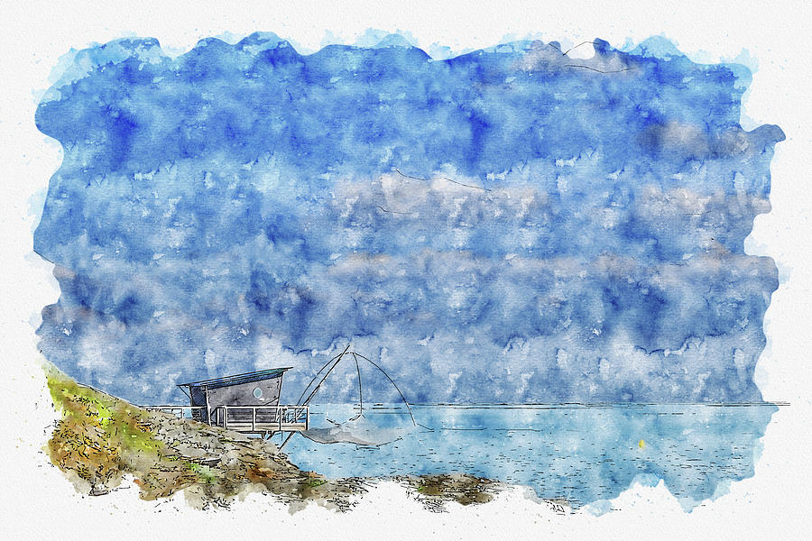 Sea #watercolor #sketch #sea #water #1 Digital Art by TintoDesigns
