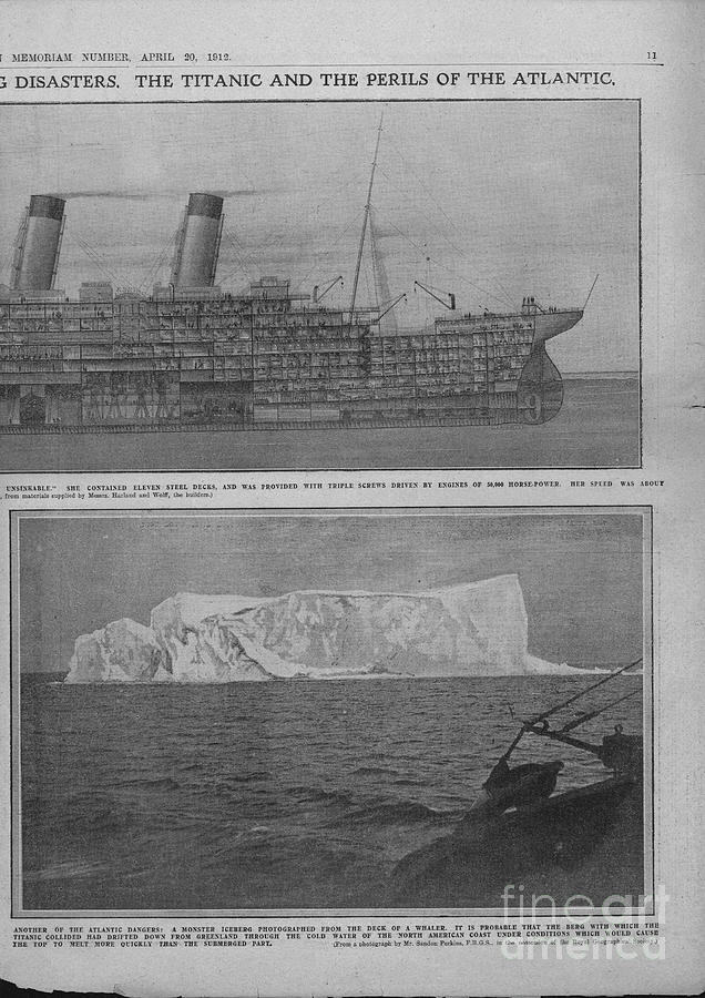 titanic sinking diagram