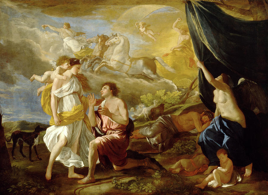 Selene and Endymion #2 Painting by Nicolas Poussin