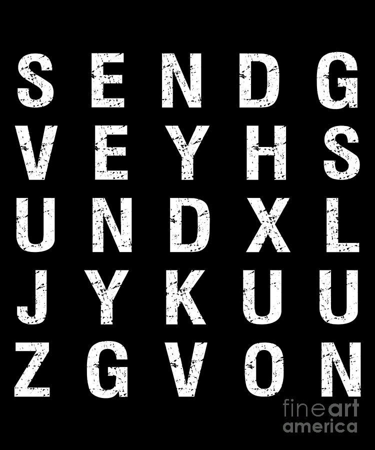 Send Nudes Word Search #1 Digital Art by Flippin Sweet Gear