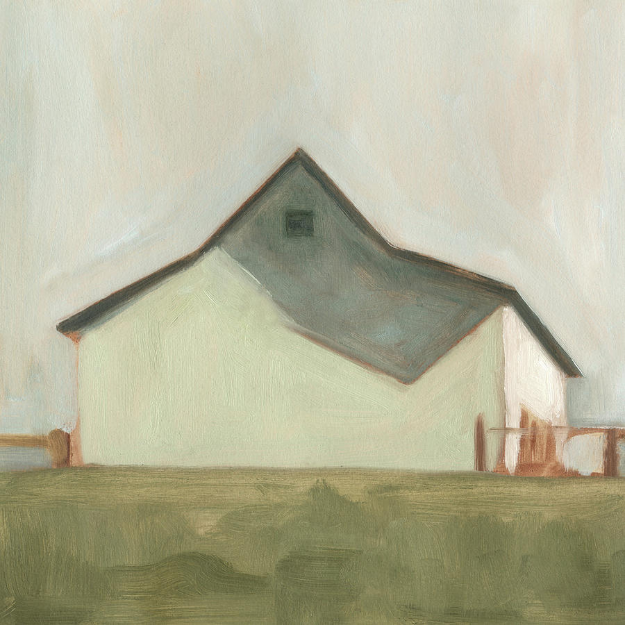 Landscape Painting - Serene Barn V #1 by Emma Scarvey