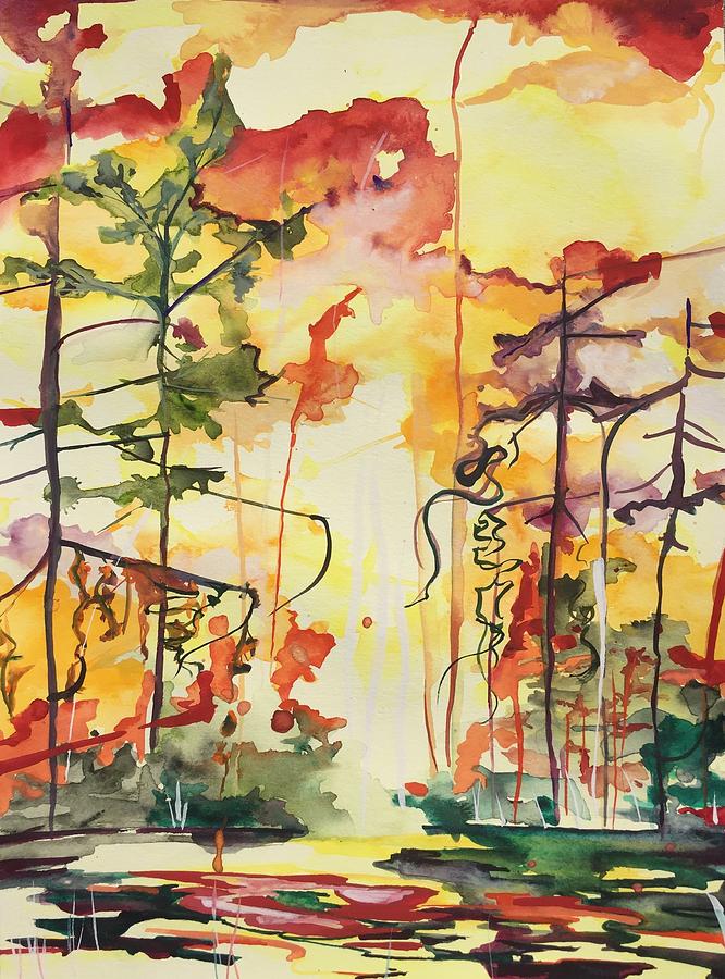 Serenity Painting - Serene Breezes at Nightfall by Paige Hannah Vargo-Willeford Serenity Painting - Serene Breezes at Nightfall by Paige Hannah Vargo-Willeford
